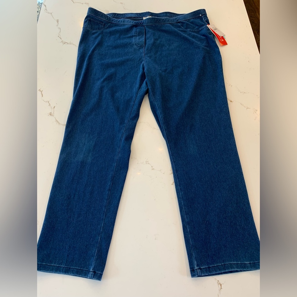 Cathy Daniels Pull On Jeans Elastic Waist Stretch  Women’s Size 2X NEW - Picture 2 of 11